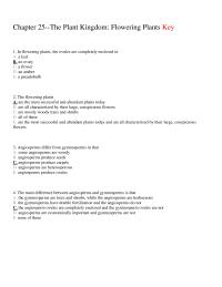 Biology & Life Sciences Chapter 25 Flowering Plants The Ovules Are Completely&nbsp;