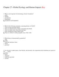 Biology & Life Sciences Chapter 27 What Most Important For Determining Biomes&nbsp;
