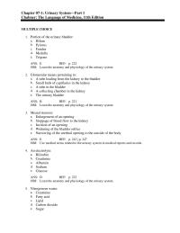 Dictionaries Chapter 7 nephron renal tubule trigone renal vein ureter