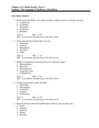 Dictionaries Chapter 13&nbsp;heparin immune reaction lymphocyte macrophage