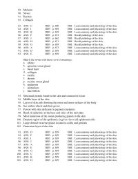 Dictionaries Chapter 16 melanin paronychium pore sebaceous gland sebum