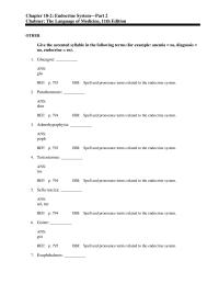 Dictionaries Chapter 18 Spell and pronounce terms related to the