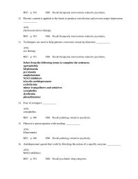 Dictionaries Chapter 22 Antipsychotic tranquilizers such as Thorazine