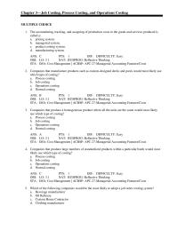 Management Chapter 3&nbsp;Companies that manufacture products such as custom