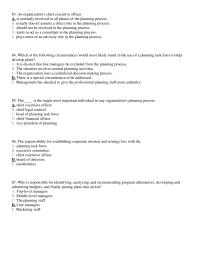 Management Chapter 7 Organizations Chief Executive Officer Normally Involved