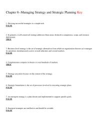Management Chapter 8 Effective Strategies Develop Long range Plans For