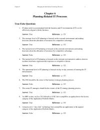 Management Chapter 06 The Management Systems Planning Process Uses Strategic