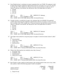 Management Chapter 8&nbsp;Grant Manufacturing is considering investing