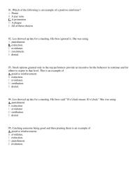 Management Chapter 16 Which The Following Example Positive Reinforcer
