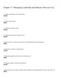 Management Chapter 17 Leadership Process Property Using Influence Shape