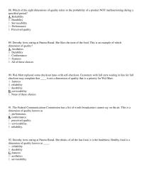 Management Chapter 21 Which The Eight Dimensions Quality Refers