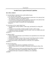 Economics Chapter 9 Socialist Protest Against Industrial Capitalism multiple Choice15