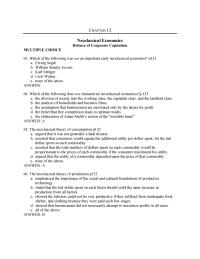 Economics Chapter 12 The Social Darwinists Believed That