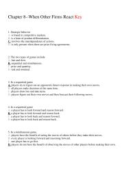 Economics Chapter 8 Strategic Behavior Found Competitive Markets Form Product