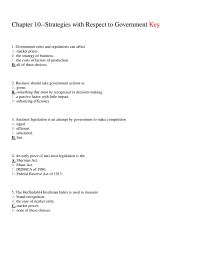Economics Chapter 10 Government Rules And Regulations Can Affect Market