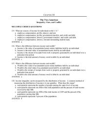 Economics Chapter 18&nbsp;Argentina has a more equal distribution