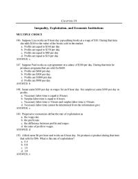Economics Chapter 19 What is the rate of exploitation?