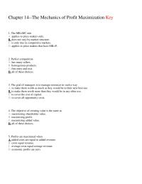 Economics Chapter 14 The Rule Applies Price makers Only Does