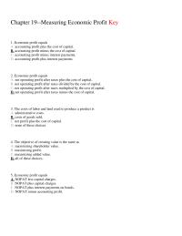 Economics Chapter 19 Economic Profit Equals Accounting Profit Plus The