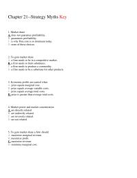 Economics Chapter 21 Market Share Does Not Guarantee Profitability Guarantees