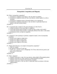 Economics Chapter 34 Monopolistic Competition And Oligopoly 368 What Monopolistic