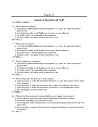 Economics Chapter 43 buy at the bottom of the recession and sell at the top