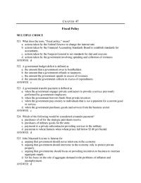 Economics Chapter 47 The Keynesian Model Provides Simple Fiscal Solution