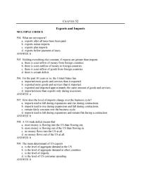 Economics Chapter 52 Holding Everything Else Constant Exports Are