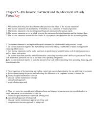 Accounting Chapter 5 Which The Following Best Describes The Characteristics