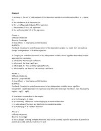 Economics Chapter 6 A change in the unit of measurement of the dependent