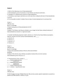 Economics Chapter 8 The White Test Assumes That The Square