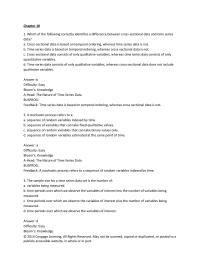 Economics Chapter 10&nbsp;A static model is postulated when a change in