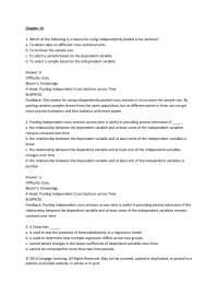 Economics Chapter 13 The Explanatory Variable Does Not Change Over