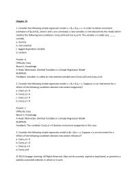 Economics Chapter 15 The sampling variance for the instrumental variables