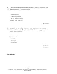 Management Chapter 5 Leader Who Takes Action Maintain Ethical