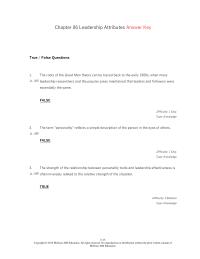 Management Chapter 6 The roots of the Great Man theory can be traced
