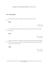 Management Chapter 7 What Are The Characteristics Leaders that Have High