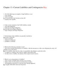 Accounting Chapter 13 All The Following Are Examples Legal Liabilities