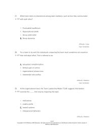 Management Chapter 10 Which Term Refers Interactions Among Team