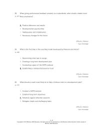 Management Chapter 11 When Giving Performance Feedback Privately Subordinate