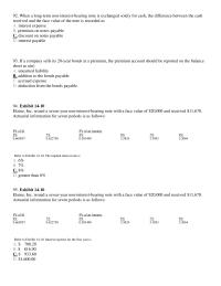 Accounting Chapter 14 When Longterm Noninterest bearing Note Exchanged Solely