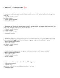 Accounting Chapter 15 Investments Debt And Equity Securities That Are