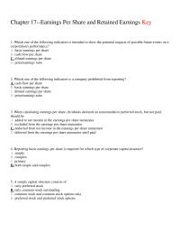 Accounting Chapter 17 Which One The Following Indicators Intended Show