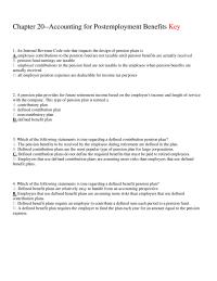 Accounting Chapter 20 Internal Revenue Code Rule That Impacts The