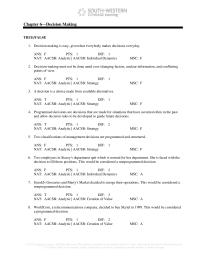 Management Chapter 6 Normative means it defines how a decision maker should make