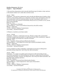 Management Chapter 2 The most basic characteristic used to describe&nbsp;
