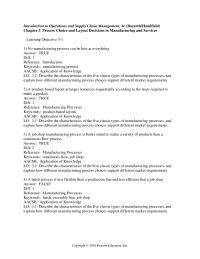 Management Chapter 3 A product-based layout arranges resources sequentially