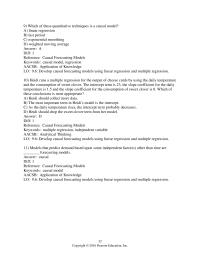 Management Chapter 9 Which of these quantitative techniques is