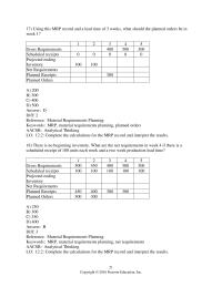 Management Chapter 12 The cat production company runs a lot for lot