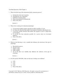 Finance Chapter 1 What is the third step of the educational policy&nbsp;